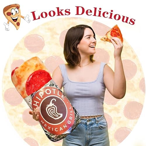 Jorbest Pizza Blanket Birthday Gifts for Women Men Teen Boys Girls, Double Sided Novelty Pizza Throw Blanket Funny Gifts for Adult and Kids, 285 GSM Soft Flannel Fun Food Blanket (Red, 60 inches) ﻿ thumbnail 2