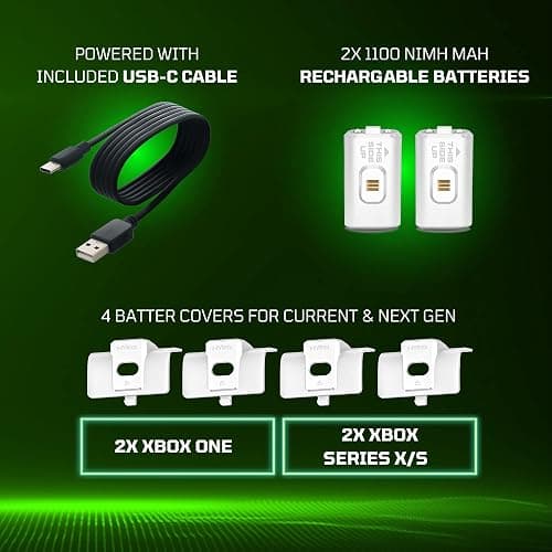 Nyko Charging Station for Xbox Series XS & Charge Base for 2 Controllers w/LED Indicators and Extra USB Port -Controller Charge Stand w/Rechargeable Batteries - Accessories thumbnail 6