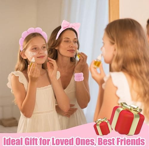 Canitor Spa Headband Wrist Bands Hair Clips Set Skincare Makeup Self Skin Care for Women Washing Face Teens Teenager Tween Clean Girl Gifts Cute Trendy Stuff Things Pink Stocking Stuffers thumbnail 4