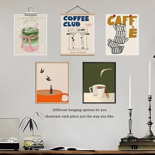 XYHYRA Coffee Wall Art Set of 9, Vintage Coffee Bar Canvas Prints Poster, Cafe Club Matcha Latte Pancake Kitchen Artwork Wall Decor for Coffee Bar Dining Room Home Decor 8x10 Inch Unframed thumbnail 7