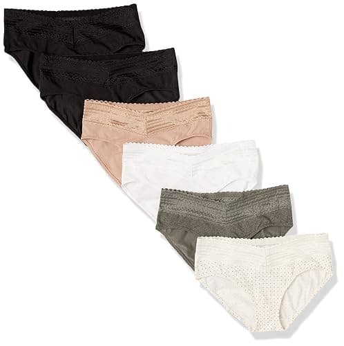 Warner's Women's Blissful Benefits Dig-free Comfort Waist With Lace Cotton Hipster 6-pack Ru2266w - Image 1