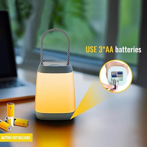 HOKOILN 2-Pack LED Camping Lights Battery Powered Portable Tent Lantern | 3 modes, portable night light, battery powered, tent, hiking, emergency, backpacking, indoor, outdoor Reading thumbnail 4