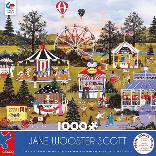 Ceaco - Jane Wooster Scott - Stars & Stripes II - 1000 Piece Jigsaw Puzzle thumbnail 3