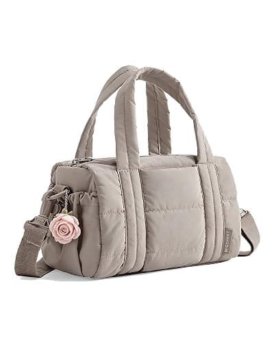 BAGSMART Reiki Gym Bag for Women Puffy Yoga Mat Travel Weekender Duffle Bag | Lint-Resistant Lining, Wet-Dry Pocket & Anti-Slip Mat Loop, Ultra-Light, Roomy for Workout Gear, Water Bottle, Travel, Sports - Image 1