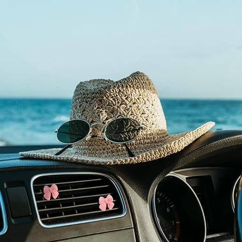 6PCS Pink Bow Car Air Freshener Vent Clips, Aesthetic Girly Car Decor Accessories, Cute Vent Diffusers for Women and Girls, Coquette Style Auto Interior Decoration thumbnail 7