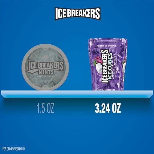 ICE BREAKERS Ice Cubes Arctic Grape Sugar Free Chewing Gum Bottles, 3.24 oz (6 Count, 40 Pieces) thumbnail 7