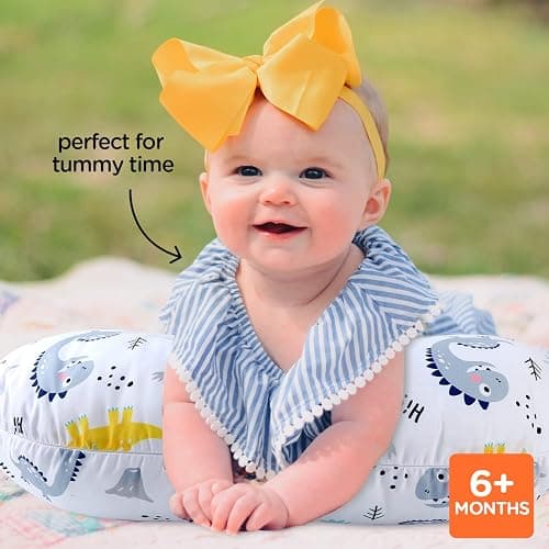 Plushii Nursing Pillow for Breastfeeding, Soft and Supportive Breastfeeding Pillow for Mom and Baby, Cute Feeding Pillow with Removable Cover for 0–12 Months, Dinosaurs World thumbnail 4