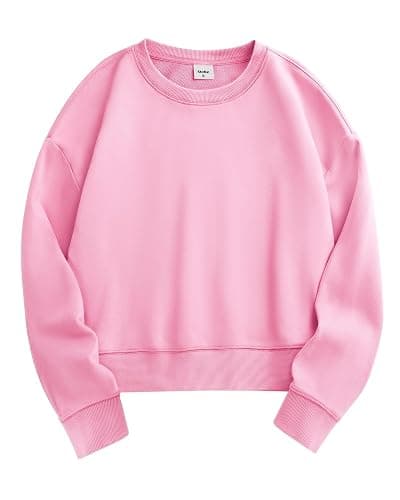 Stelle Cropped Sweatshirts for Women Cotton Long Sleeve Crop Tops Crewneck Pullover Oversized Sweater - Image 1