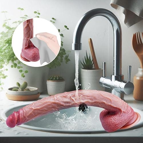 42cm Extra Long Dildo, Realistic Giant Anal Dildo, Soft Dual-Density Silicone Dildo, Huge Dildo, Powerful Suction Cup, XXL Large Dildo, Thick G-Spot Dildo Sex Toy, Suitable for Women/Men/Couples thumbnail 5
