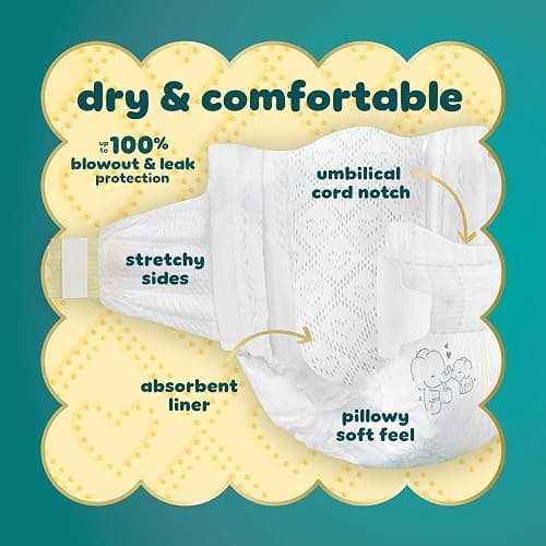 Pampers Swaddlers Diapers, Size 0 (up to 10 lbs), 140 Count, Absorbent, Keeps Baby Dry and Comfortable, Skin Safe Disposable Baby Diaper (Packaging May Vary) thumbnail 4
