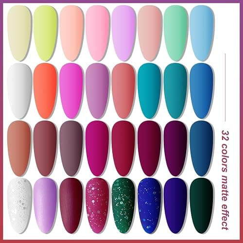 JODSONE Gel Nail Polish Kit with U V Light 32 Colors Gel Polish Set Soak Off Nail Kit Nail Art Salon or Home DIY Manicure Tools Gifts for Women thumbnail 8