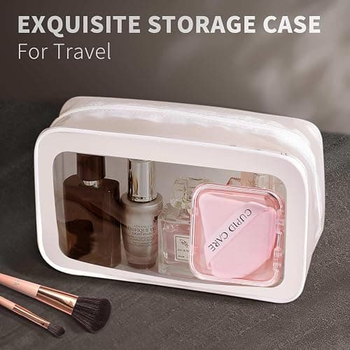 CUPID CARE 6 Pcs Triangle Powder Puff with 2 Travel Cases, Setting Powder Puffs for Face, Velour Makeup Puff for Loose Powder Body Powder, Blender Sponge Foundation Blending Sponges Beauty Tools thumbnail 6