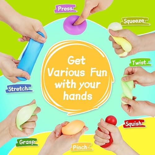 Mini Stress Cubes – Bulk Sensory Fidget Toys for Classrooms, Party Favors & Anxiety Relief – Slow Rising, Non-Toxic Desk Toys for Kids/Adults thumbnail 3