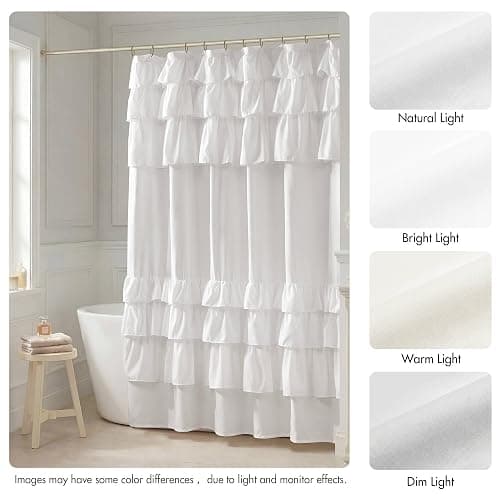  White Shower Curtain thumbnail 7