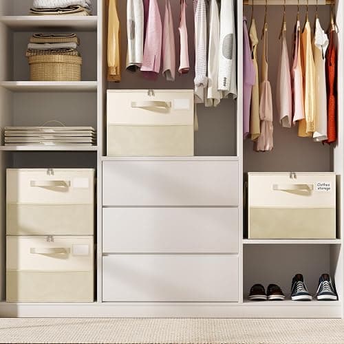Plus Size 2 Pack Shoe Organizer for Closet, Foldable Shoe Storage Box | 16–24 Pair Shoe Storage for Sneakers, Boots & Heels with Adjustable Dividers, Clear Cover & Space Saving Closet Storage thumbnail 2