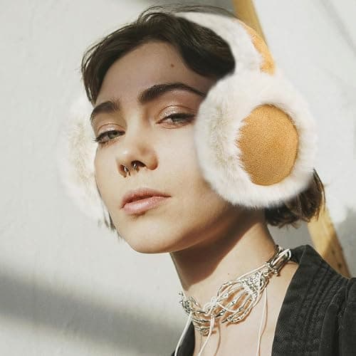 WATAME Womens Foldable Ear Muffs Fuzzy Faux Fur Earmuffs Fluffy Headband Ear Warmer Outdoor Girls Ear Cover thumbnail 6