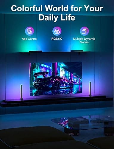 Eastfine RGB Light Bar, LED Light Bar for Room, APP Remote Control USB Powered Ambient Lighting, Color Changing TV Backlight for Monitor PC Desk Party Room thumbnail 2