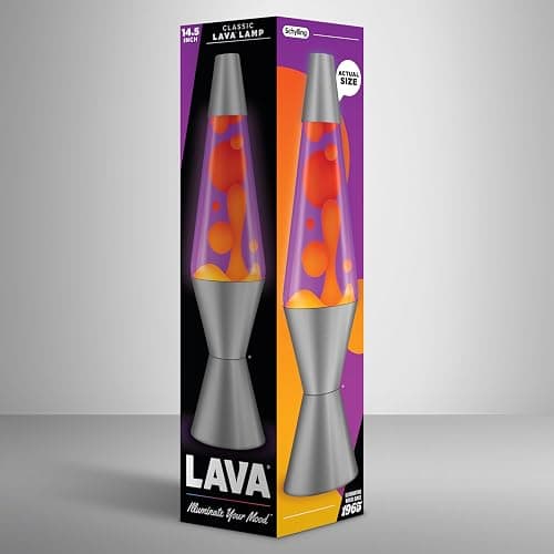 Lava® Lamp - 14.5" Purple Sunset - The Original Motion Light - Yellow Wax and Purple Liquid - Item #2635 (Amazon Exclusive) - Purple thumbnail 9