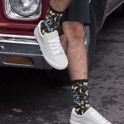 CVFGHJOKC Novelty Socks Casual Crew Mid Calf Dress Socks For Women Men thumbnail 5