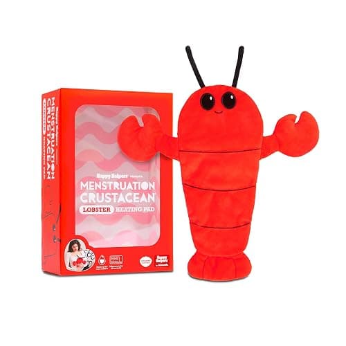 Menstruation Crustacean Lobster by Relatable, Funny Microwavable Heating Pad for Period Cramps, A Thoughtful Holiday Selft Care Gift or Stocking Stuffer for Teens, Women, and Friends - Image 1