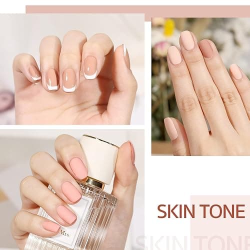 GAOY Nude Pink Gel Nail Polish Set, 6 Neutral Colors Beige Skin Tone Soak Off UV Light Cure Gel Polish Kit for Salon and Nail Art DIY at Home thumbnail 5