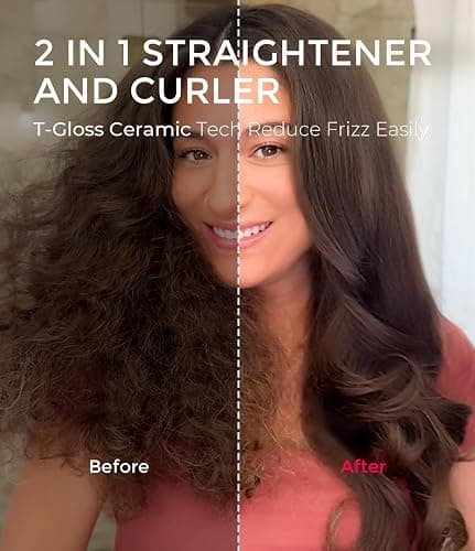 TYMO 2.0 Thermal Brush Curling Brush - STYLUX 1.7" Blowout Volumizer with Flexi-Fit for Hair Straightening, Heated Round Styler Tool, Hair Straightener and Curler 2 in 1, Dual Voltage & Light, Gold thumbnail 5