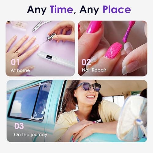 Mini UV Light for Gel Nails: Rechargeable Handheld UV Nail Lamp with Magnetic Stand, Flash Cure Light, Fast Curing, Suitable for Home Manicure and Salon thumbnail 8