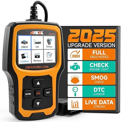 ANCEL AD410 Enhanced OBD2 Scanner, Vehicle Code Reader for Check Engine Light, Automotive OBD II Scanner Fault Diagnosis, OBDII Scan Tool for All OBDII Cars 1996+, Black/Yellow - Image 1