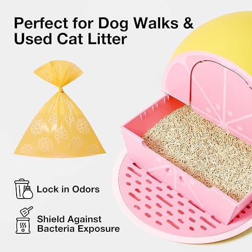 VETRESKA Dog Poop Bag Rolls Daisy Scented Leak-proof Pet Waste Bags Thick and Large Trash Bags for Dog Walking 36 Refill Rolls 540 Bags thumbnail 5