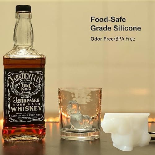 Yamteck 3D Dachshund Dog Ice Cube Silicone Molds, Fun Animal Shape Large Dachshund Dog Ice Cube Tray for Whiskey, Cocktail, Drink; Cute Novelty Gifts for Dachshund Dog Lover, Women Kids. 2 Pack thumbnail 5