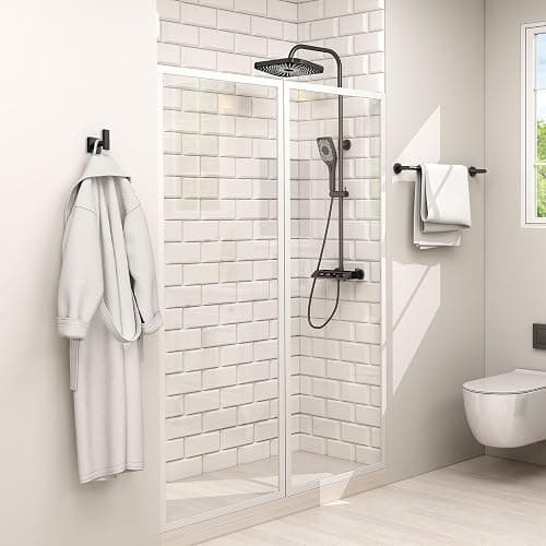 Angle Simple Matte Black Towel Hooks, SUS 304 Stainless Steel Bathroom Wall Hooks for Towel, Robe Coat Holder, 4 Pack thumbnail 2