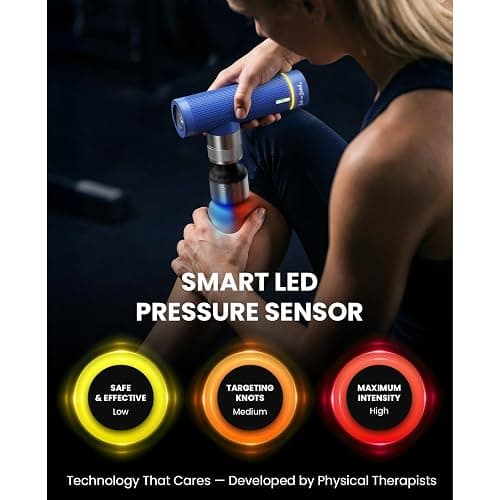 BOB AND BRAD A7 Pro Massage Gun with Heat & Cold Therapy for Back Pain & Recovery - 11mm Deep Tissue, Portable Quiet Handheld Gun, FSA-HSA Eligible with Case thumbnail 5