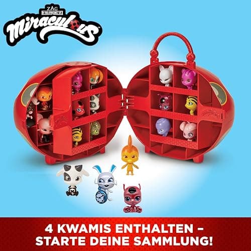 BANDAI - Miraculous Ladybug - Miracle Box mit 4 Kwamis inklusive - Miraculous Kwamis Mini-Figuren Set - Offizielle Lizenz - Aufbewahrungsbox mit Griff - Spielzeug für Kinder ab 4 Jahren - P50591 thumbnail 2