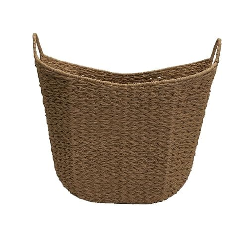 Household Essentials Natural Paper Rope Basket with Handles, Natural Woven Woven Storage Basket, Great for Decoration or Organization thumbnail 5