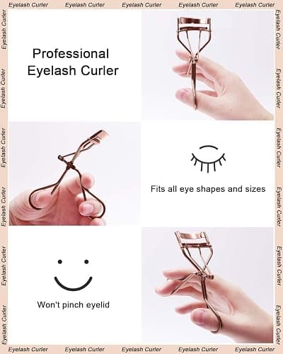 TPPICK Eyelash Curler Kit Metal Lash Curlers with Mascara Applicator Eyelashes Separator Comb & 6 Replacement Refill Pads (Rose Gold) thumbnail 3