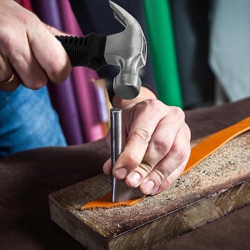 Acooruiteng Claw Hammer Small Hammer 8oz Camping Hammer Comfortable Hammers Tools Stubby Hammer with Anti-Slip Handle for Women DIY Craft Industry Indoor Outdoor Using thumbnail 2