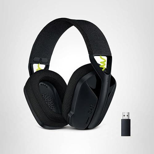 Logitech G435 Lightspeed & Bluetooth Wireless Gaming Headset - Lightweight Over-Ear Headphones, Built-in mics, 18h Battery, Dolby Atmos, PC, PS4, PS5, Nintendo Switch/Switch 2, Mobile - Black thumbnail 10