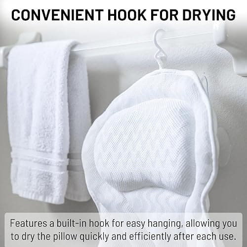 Sierra Concepts Bath Pillow Spa Bathtub Ergonomic for Tub, Neck, Head, Shoulder Pillows Support Cushion Headrest - Luxury Soft 3D Mesh + Strong Grip Suction Cups Soaking Large, Paradise thumbnail 6