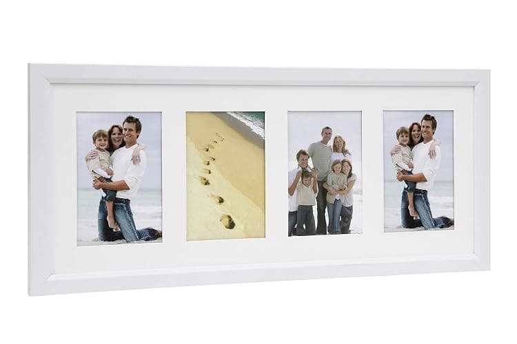 ARPAN MDF 4, Multi Aperture Modern Photo Picture Frame with Mount, White thumbnail 5