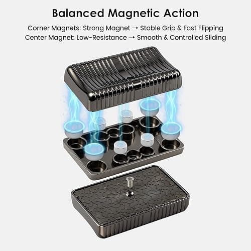 1797 Metal Magnetic Fidget Slider for Adults, EDC Pocket Fidgets Toys with Smooth Clicks, Focus & Relaxation Fun Cool Gadget Gift, 2 Pack thumbnail 3