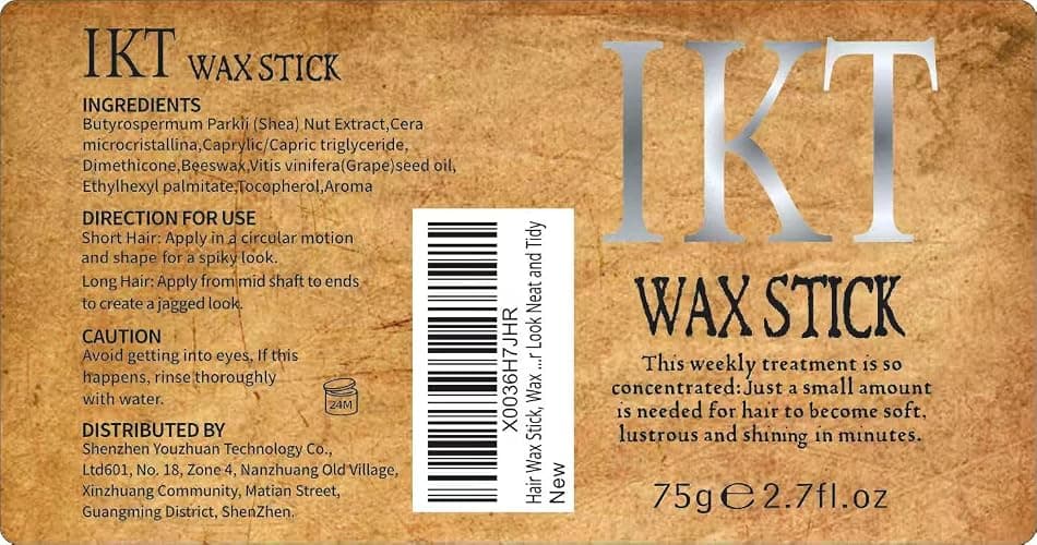 Shiyalan Hair Wax Stick, Wax Stick for Hair, Slick Stick for Hair Non-greasy Styling Hair Pomade Stick, Strong Hold Makes Hair Look Neat and Tidy（2.7 Ounce） thumbnail 6