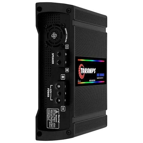 Taramps HD 3000 1 Ohm Black RGB 1 Channel Amplifier 3000 Watts RMS Digital, 108 RGB Effects, Crossover, Low/High Pass, Bass Boost, Car Audio System, Monoblock Full Range, LED Monitor Indicator, HD 3k thumbnail 2