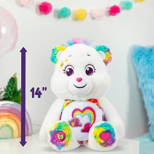 Care Bears 14" True Friend Bear Plushie - Medium Size - Perfect Stuffed Animal Holiday, Birthday Gift, Super Soft and Cuddly – Good for Girls and Boys, Employees, Collectors thumbnail 11