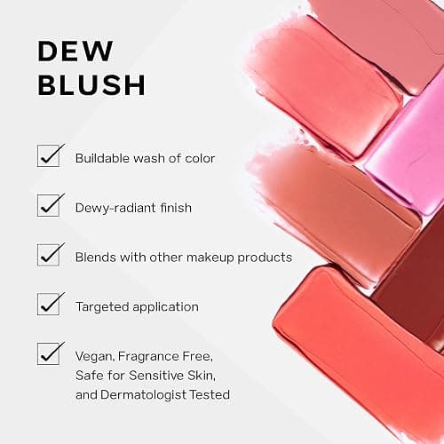 Saie Mini Dew Liquid Blush for Cheeks - Hydrating Cream Blush Stick with a Blendable + Buildable Formula - Skincare Infused Dewy Cheek Tint for a Natural Flush - Clean, Vegan Makeup - Sweetie (.24 oz) thumbnail 4