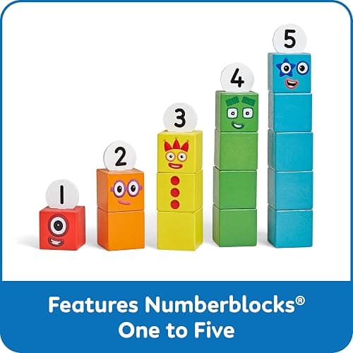 hand2mind Numberblocks One to Five Wooden Blocks, Wood Building Blocks for Toddlers 2-4 Years, Stacking Toys, Montessori Math Materials, Color Sorting Daycare Toys, Preschool Learning Activities thumbnail 5