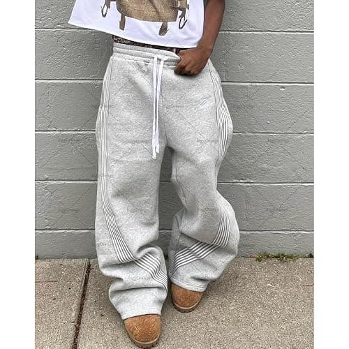Sudiup Men's Jogging Yoga Loose Straight Breasted mid Length Pants, Elastic Waist Pants thumbnail 2