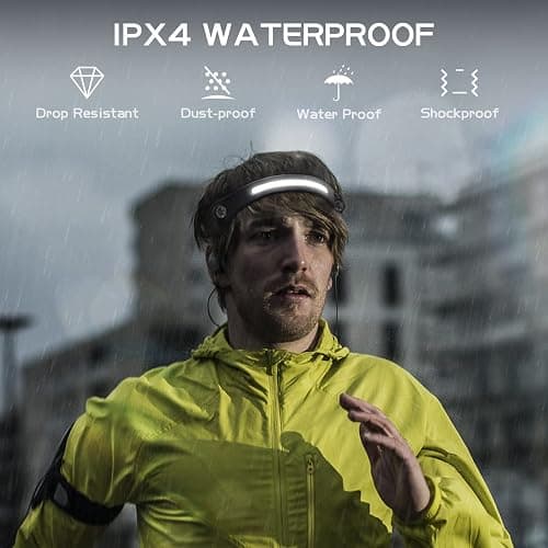 AlpsWolf LED Headlamp Rechargeable, 2 XPE LED and COB LED Head Lamp, Sensor Mode, 260° Wide Beam, IPX4 Waterproof, Rechargeable Headlight for Camping Accessories (2 Pack) thumbnail 5