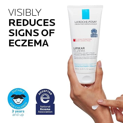 La Roche-Posay Lipikar Soothing Relief Eczema Cream, Face and Body Lotion For Eczema and Sensitive, Dry Skin, Moisturizer with Colloidal Oatmeal to Relieve Irritation thumbnail 5