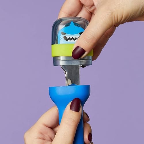 ZOKU Kids Pocket Utensil Set, Shark - Stainless Steel Fork, Knife, and Spoon in Case - Portable Design for Travel, School, Picnics, Camping and Outdoor Home Use thumbnail 5