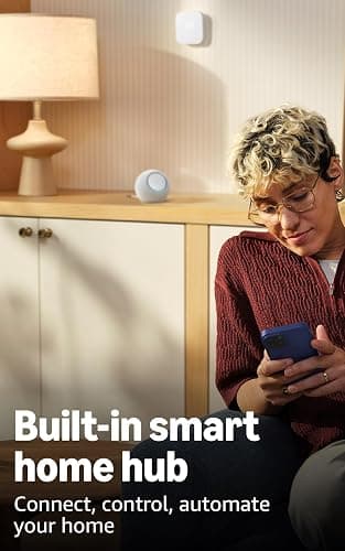 Amazon Echo Dot Max (newest model), Alexa speaker with room-filling sound and nearly 3x bass, Great for living rooms and medium-sized spaces, Designed for Alexa+, Glacier White thumbnail 6